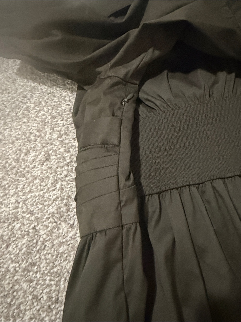 White House Black Market Olive Off-the-Shoulder Midi DressWrap Bust Size 4 - Picture 9 of 9